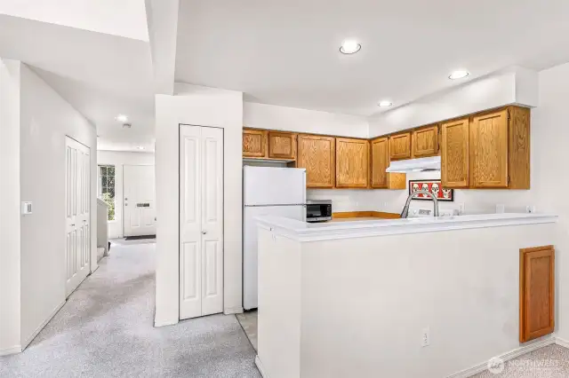 Recessed lights throughout