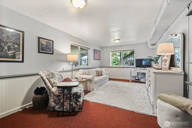 Living room in the lower level.