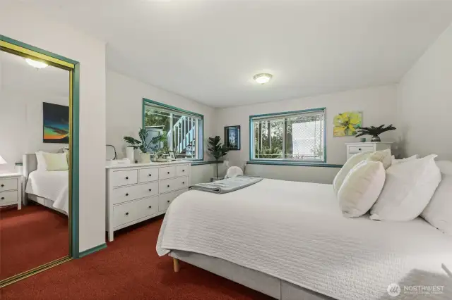 Bedroom in the lower level.