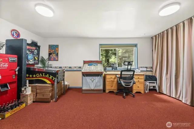 Bonus room in the lower level! Perfect for a game room, rec room, or just storage.