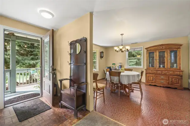 Entry into house.