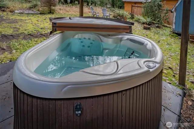 Relax in the hot tub