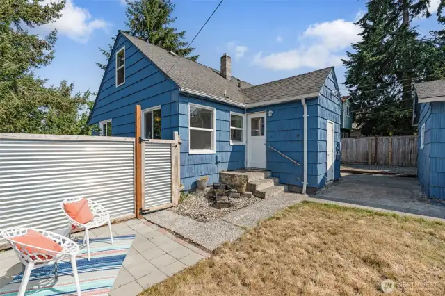 Back Yard with Detached Garage