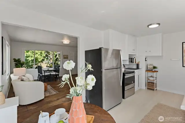 Kitchen Dining and Living Room