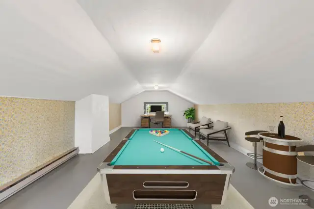 Virtually staged 3rd bedroom as flex space