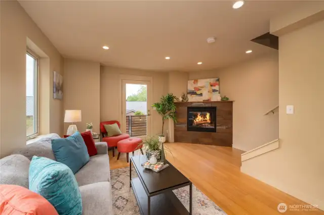 Mini-split on the main floor provides AC and heat, as well as radiant in-floor heat.