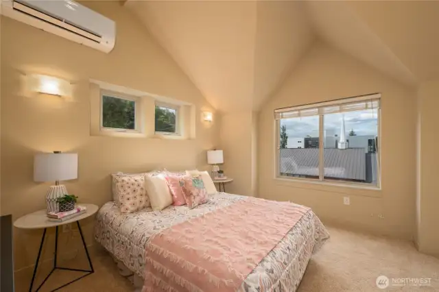 Vaulted ceilings.