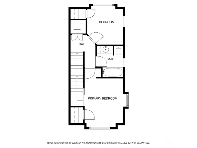 Floor plan of the upper level.