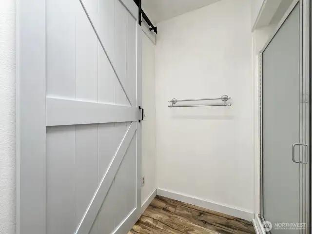 Custom Barn Door in main bath