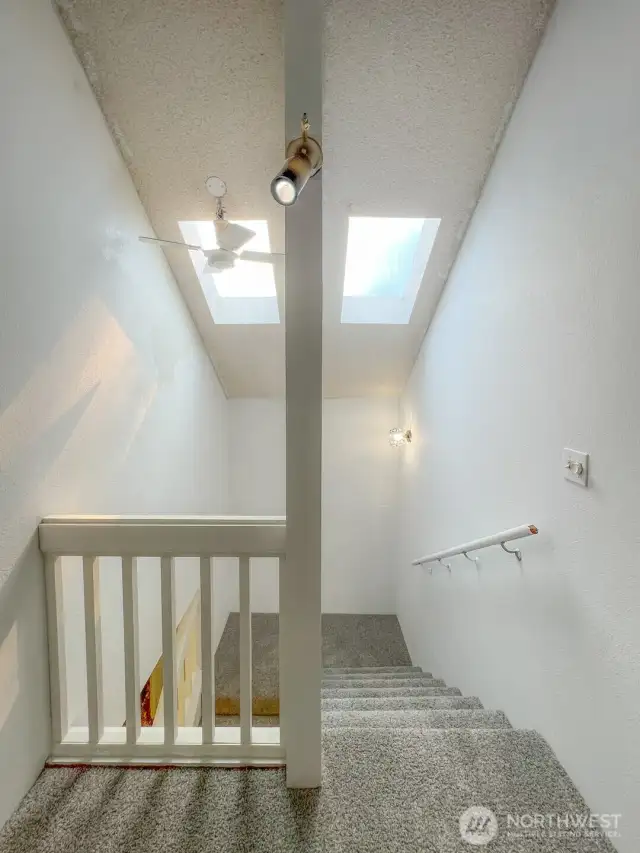 Stairs from Living Room to upper level