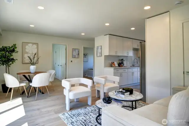 Thoughtfully updated layout includes 2 bedrooms on the main level