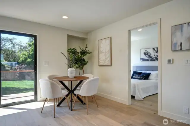 You'll love the beautiful, high-end flooring throughout the main living area and bedrooms.