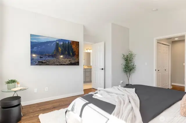 Luxurious ensuite bath and walk-in