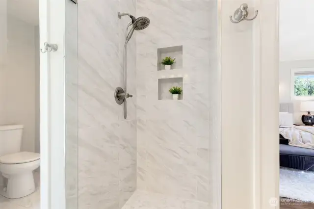 Beautiful tiled detail throughout