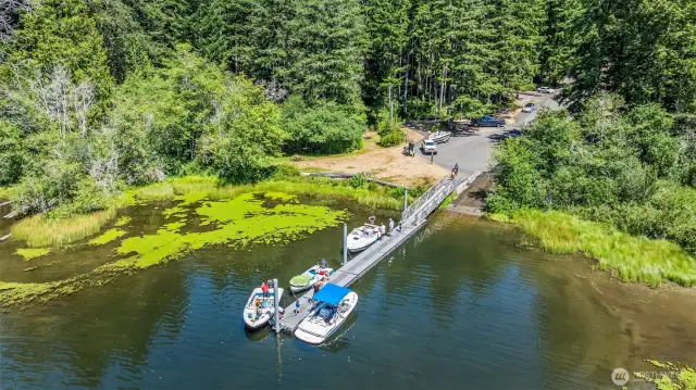 Public Boat launch on the north side of lake.
