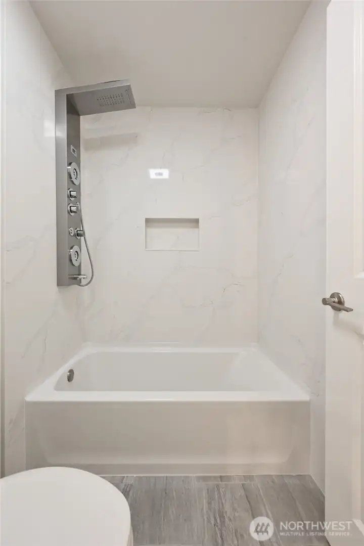 With new lux shower.