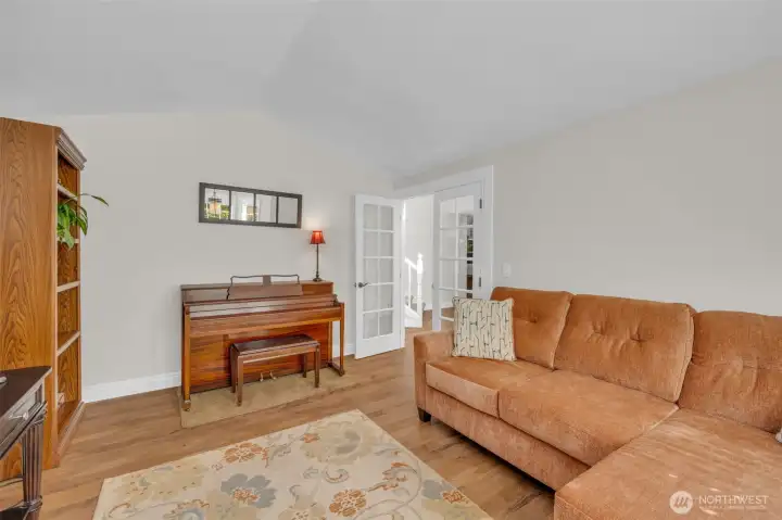 French doors lead to the den or could be used as the formal living room.