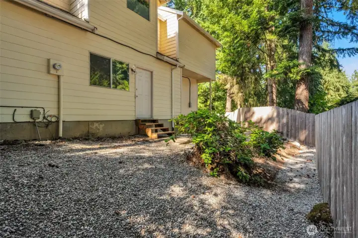 Side yard of home.