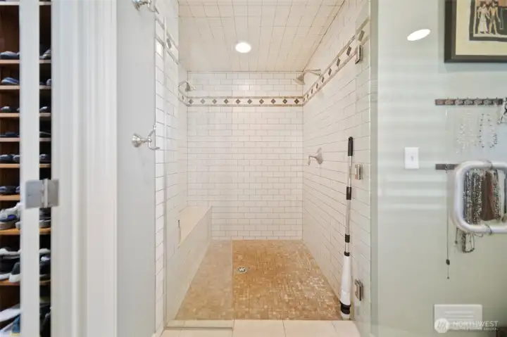 Primary bathroom shower.
