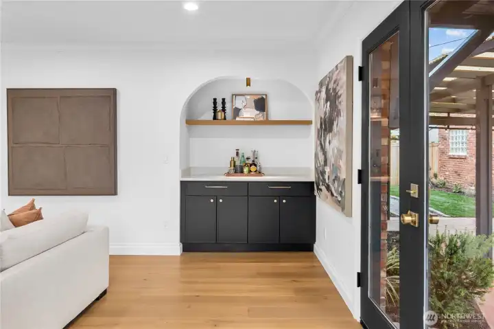 You will love having this very convenient beverage nook or perhaps a place to store games for all to enjoy!