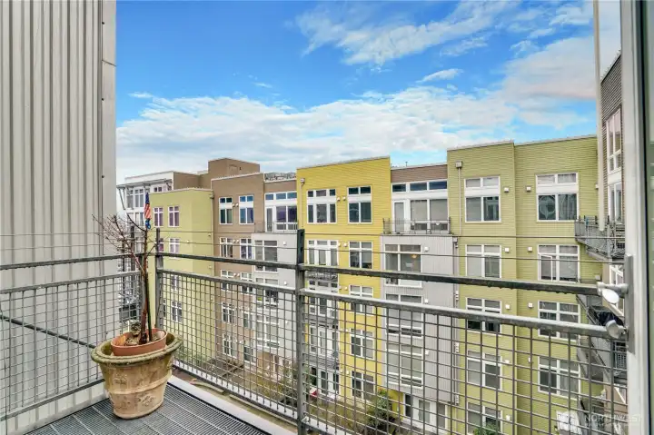 From the balcony you get a glimpse of Thea Foss Waterway