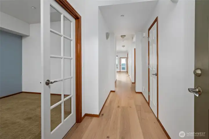 Entry way with office to the left.