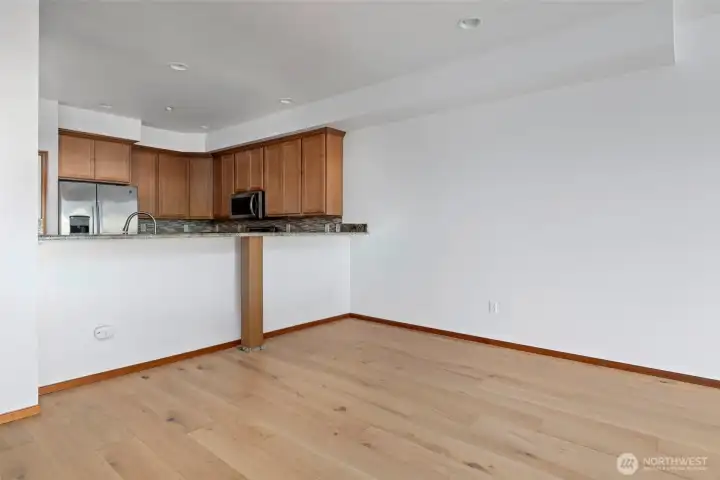 Dining Area with room for bar seating.