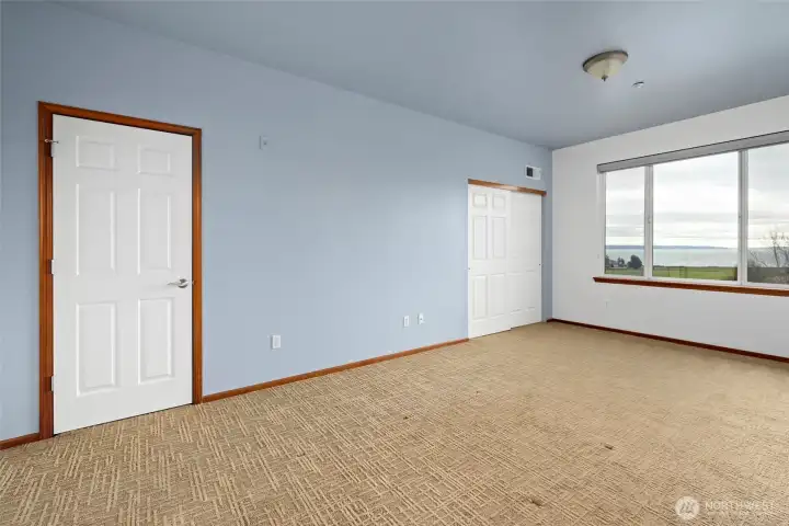 Two closets, plus a great view!