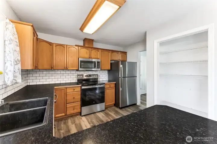 Kitchen with Brand New Stainless-Steel Appliances