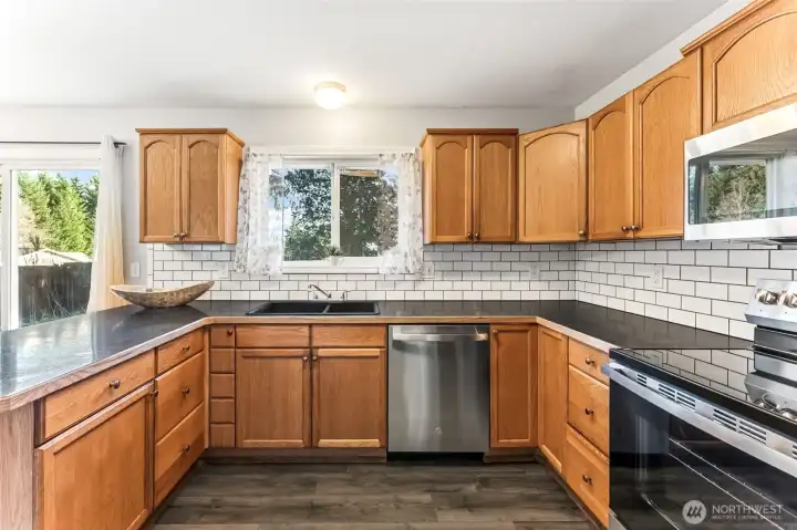 Kitchen with Brand New Stainless-Steel Appliances