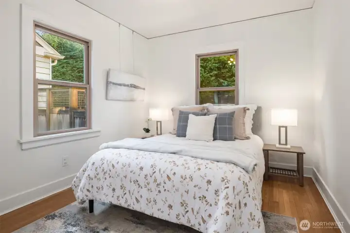 main level bedroom (faces backyard)