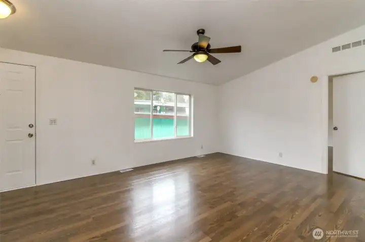 Ceiling fans circulate fresh air throughout the home.
