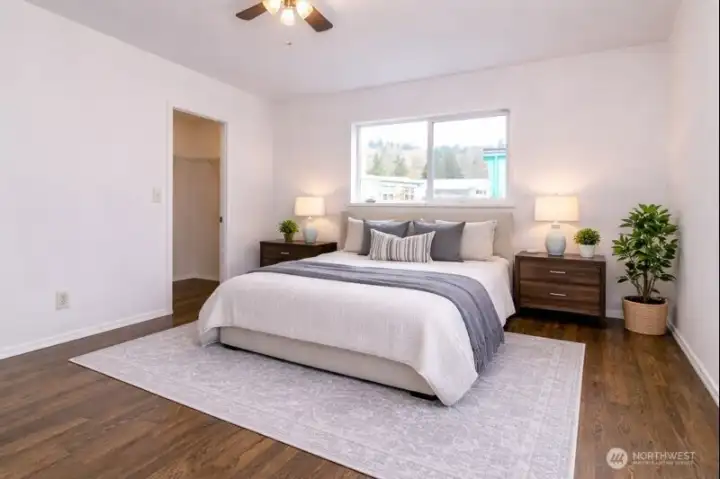 Virtually staged bedroom no. 2 -