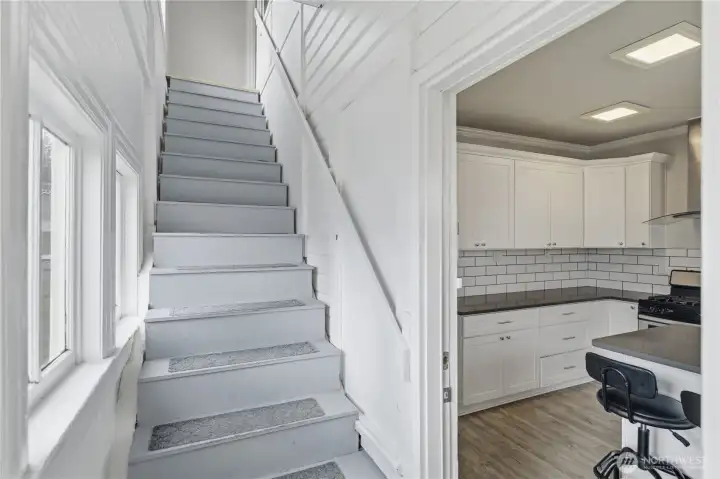 Unit B to the Right, Unit A Upstairs.