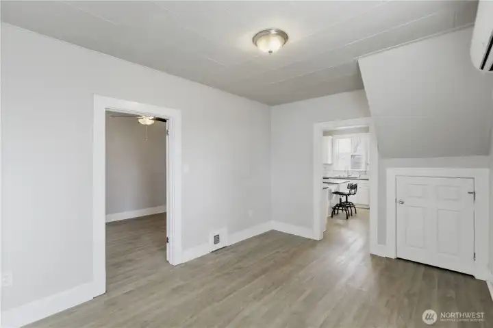 Unit B Dining Room and Bedroom/Kitchen Entry