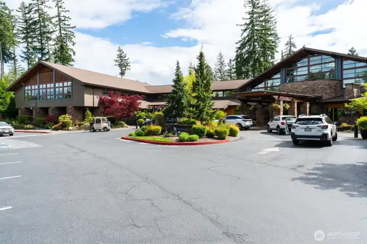 Community amenities surrounding this active community with golf course, walking trails, club house with restaurant and spa.