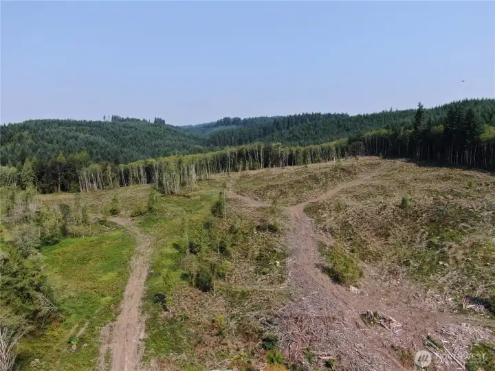 Aerial view looking north.