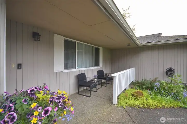 Inviting covered front porch.