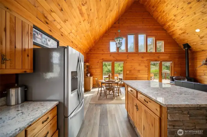 Kitchen with View into Dining Room