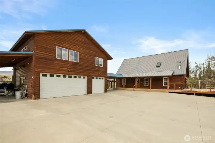 Driveway, Garage and Main House