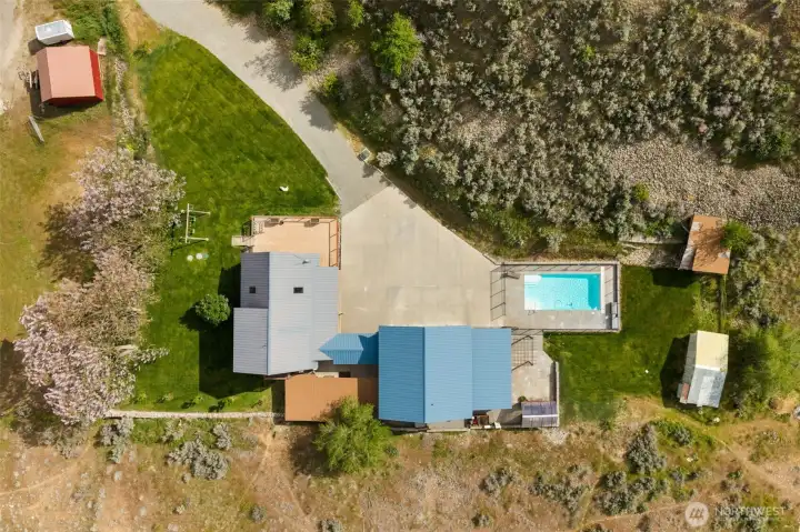 Overhead View of Property