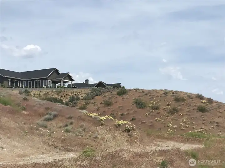 Looking up to the Highlander homes