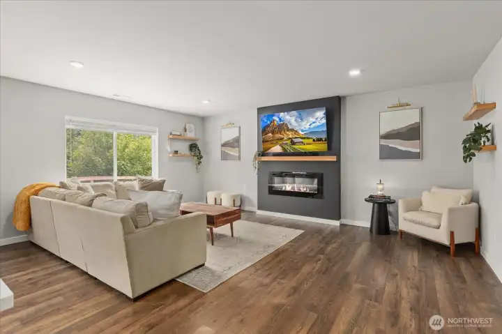 Living space with view of greenbelt. Living space with view of greenbelt.