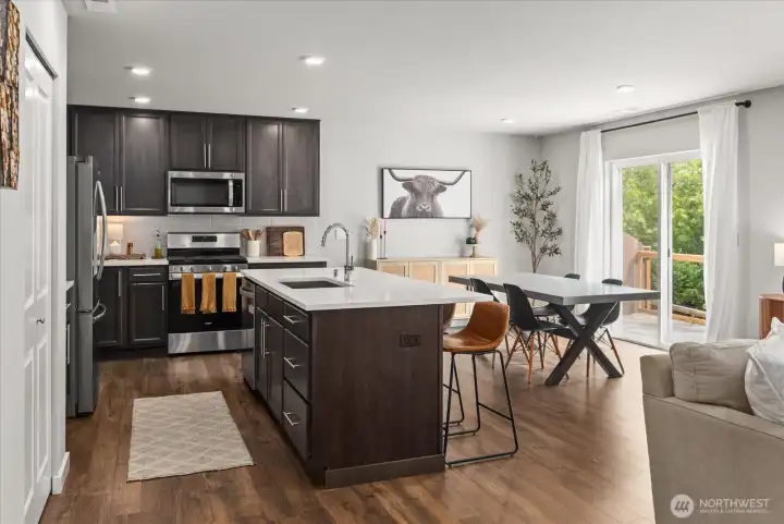 Ample cabinet storage throughout kitchen. Ample cabinet storage throughout kitchen.