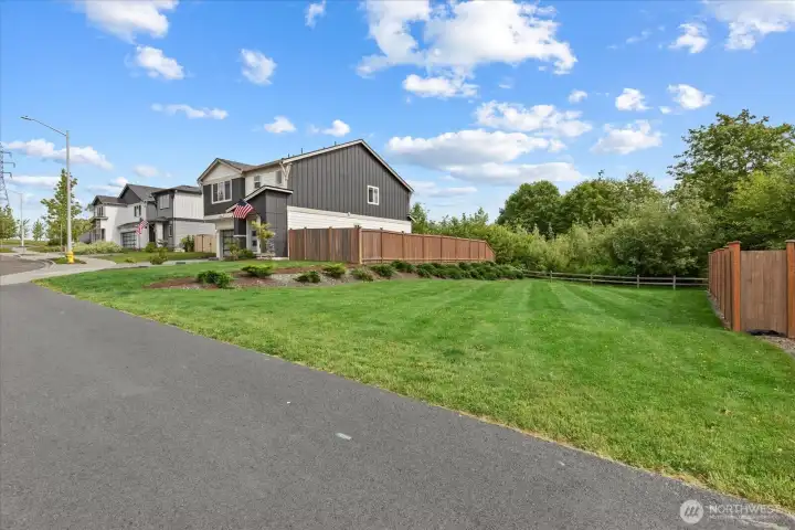 This location feels very park like and secluded with the greenbelt and HOA maintained grassy area. This location feels very park like and secluded with the greenbelt and HOA maintained grassy area.