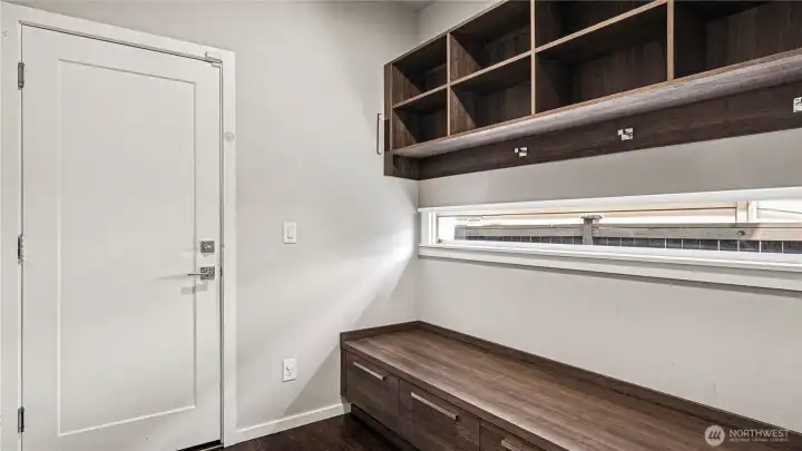 Mudroom just off the garage adds extra convenience and storage. Mudroom just off the garage adds extra convenience and storage.