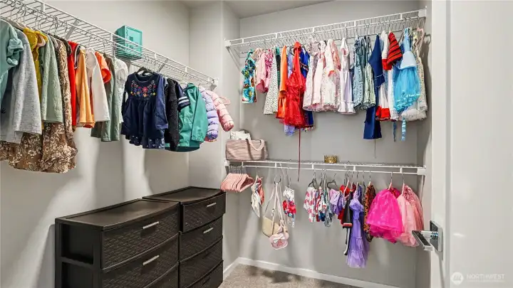 First walk-in closet in the primary. First walk-in closet in the primary.