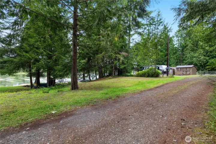 Easy access road at top of lot. Easy access road at top of lot.