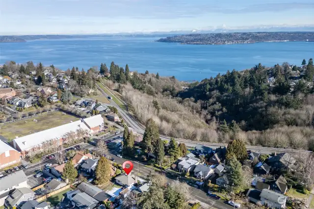 Just blocks away from pretty views of the Puget Sound.