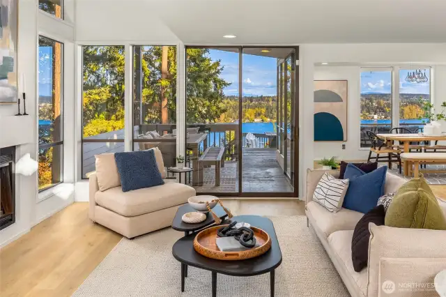 Surrounded in large windows, bringing in natural light and incredible views.